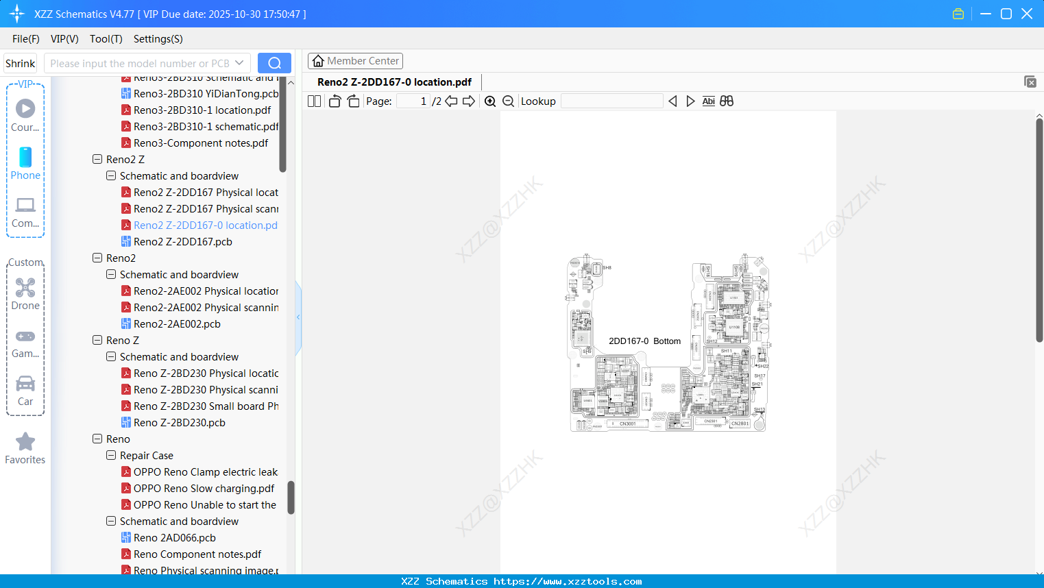 OPPO Reno2 Z-2DD167-0 Location